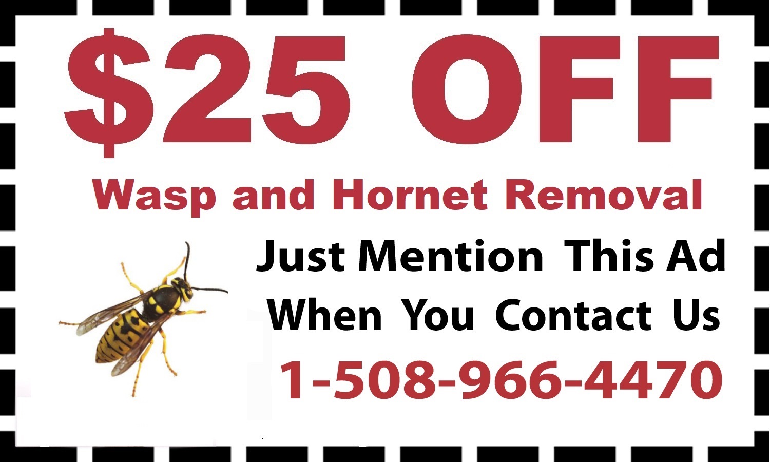 $25 off Wasp & Hornet Removal wasp and hornet removal coupon